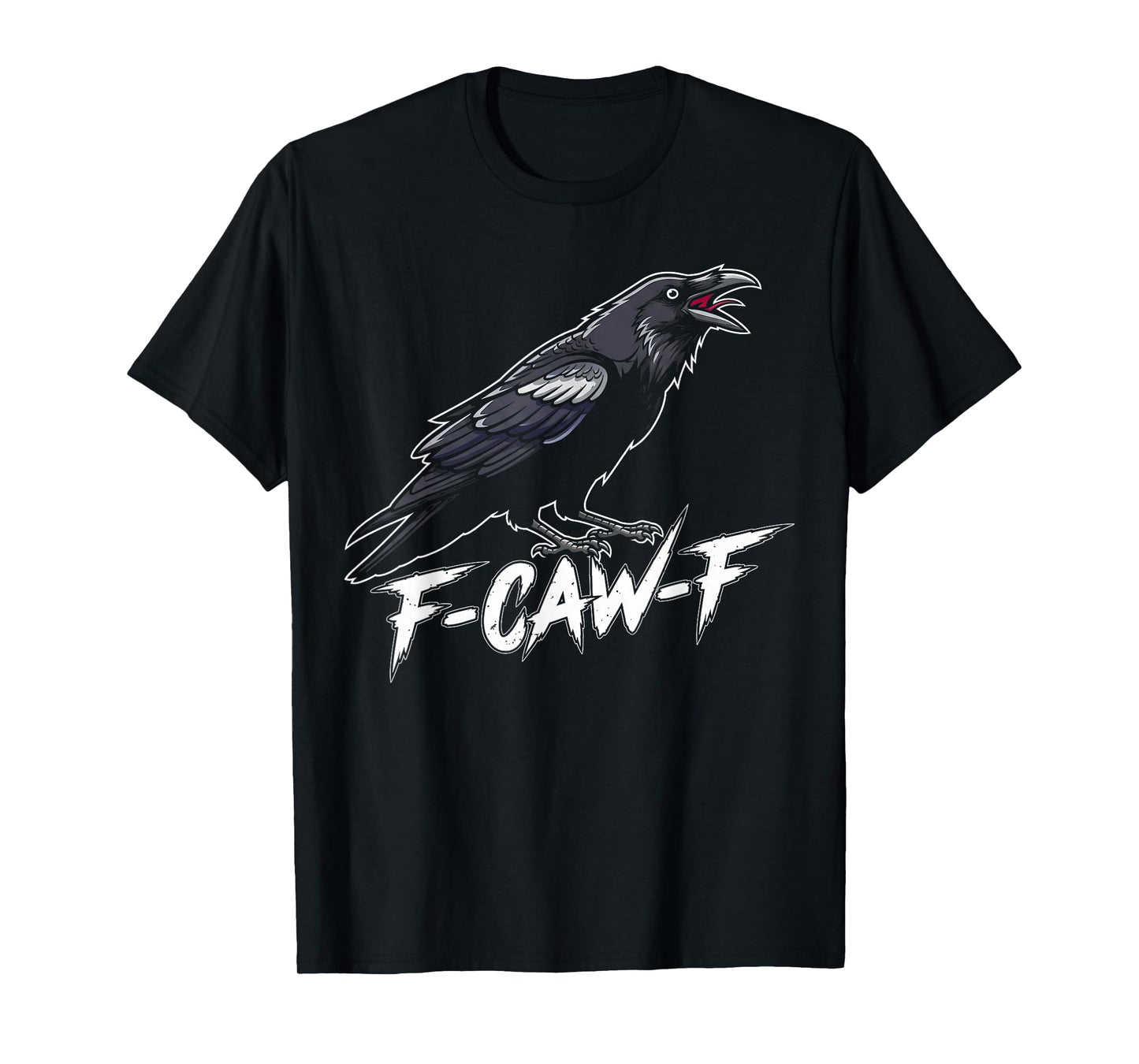 F-Caw-F Black Crow Funny Raven Bird Moon Gothic FCAWF Humor T-Shirt