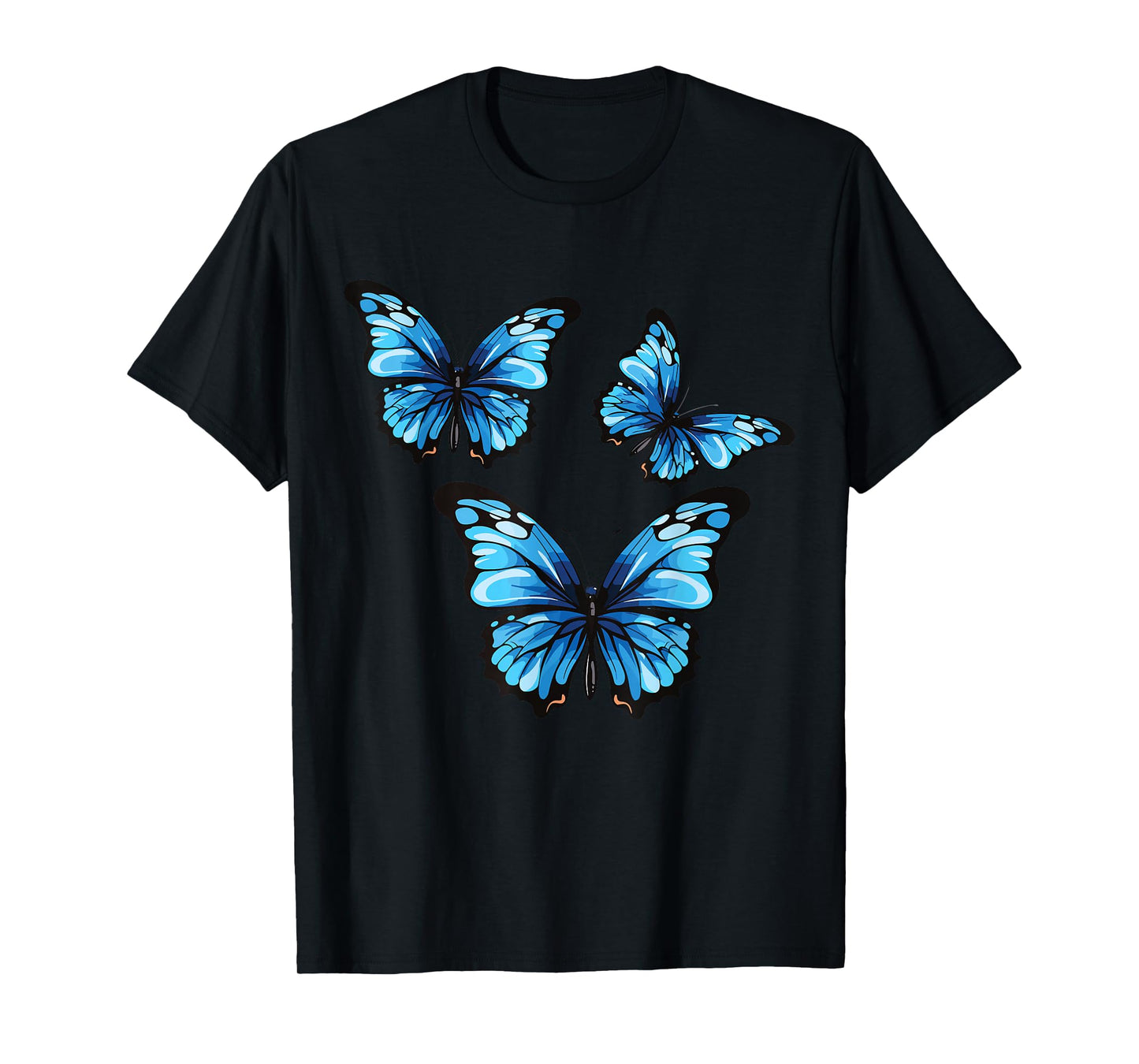 Blue Butterfly Art Garden Beautiful Butterflies Insects T-Shirt