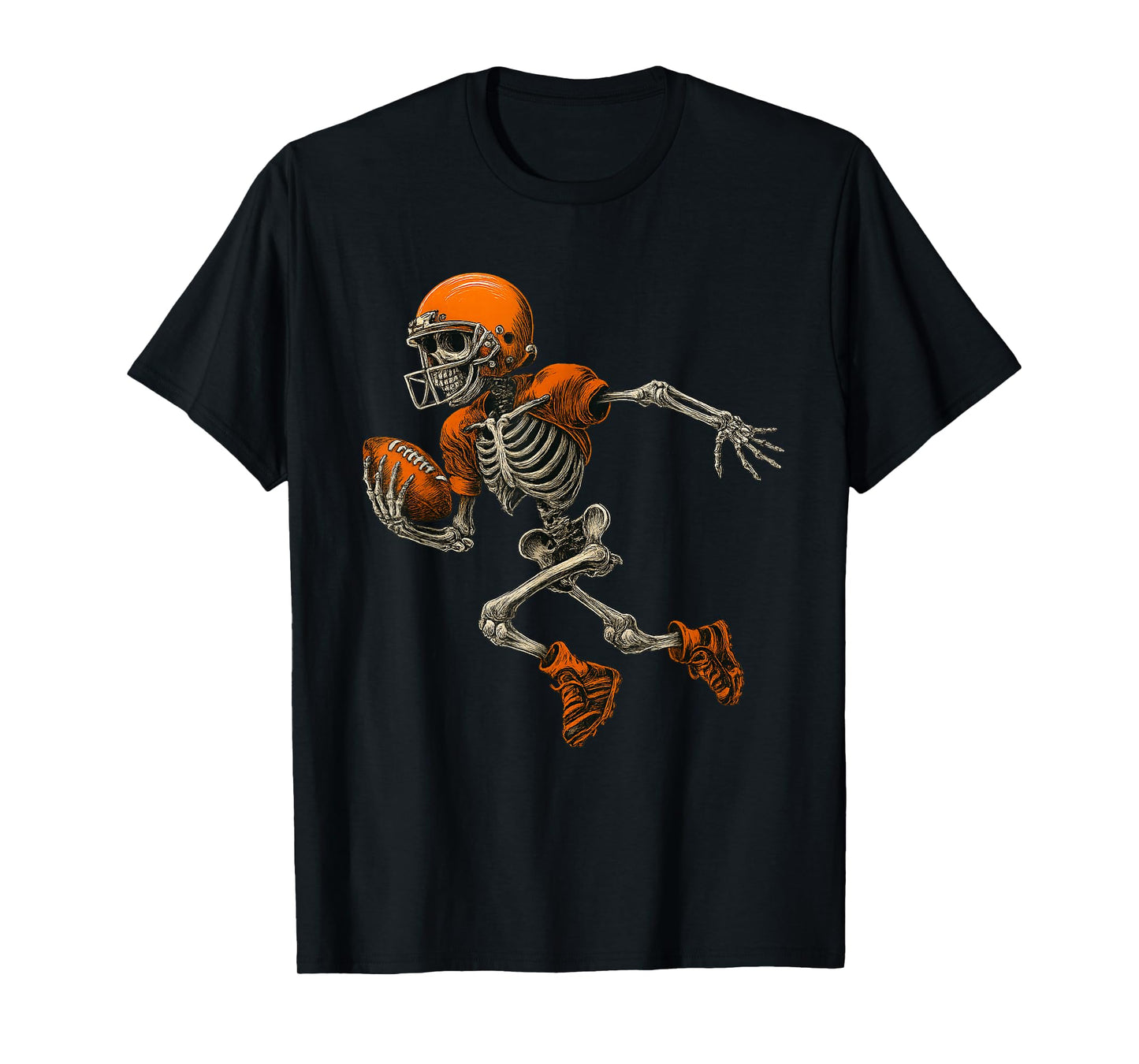 Boo Funny Skeleton Football T-Shirt