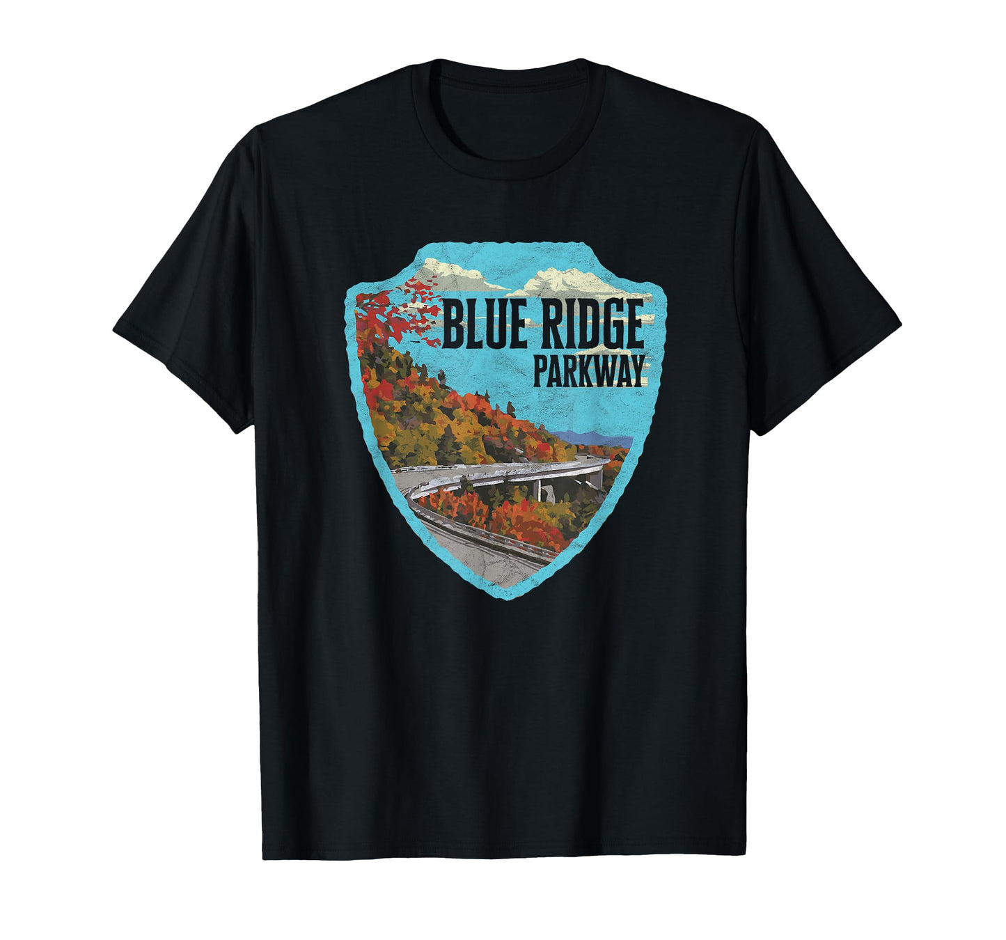 Blue Ridge Parkway Distressed Vintage Retro Badge T-Shirt