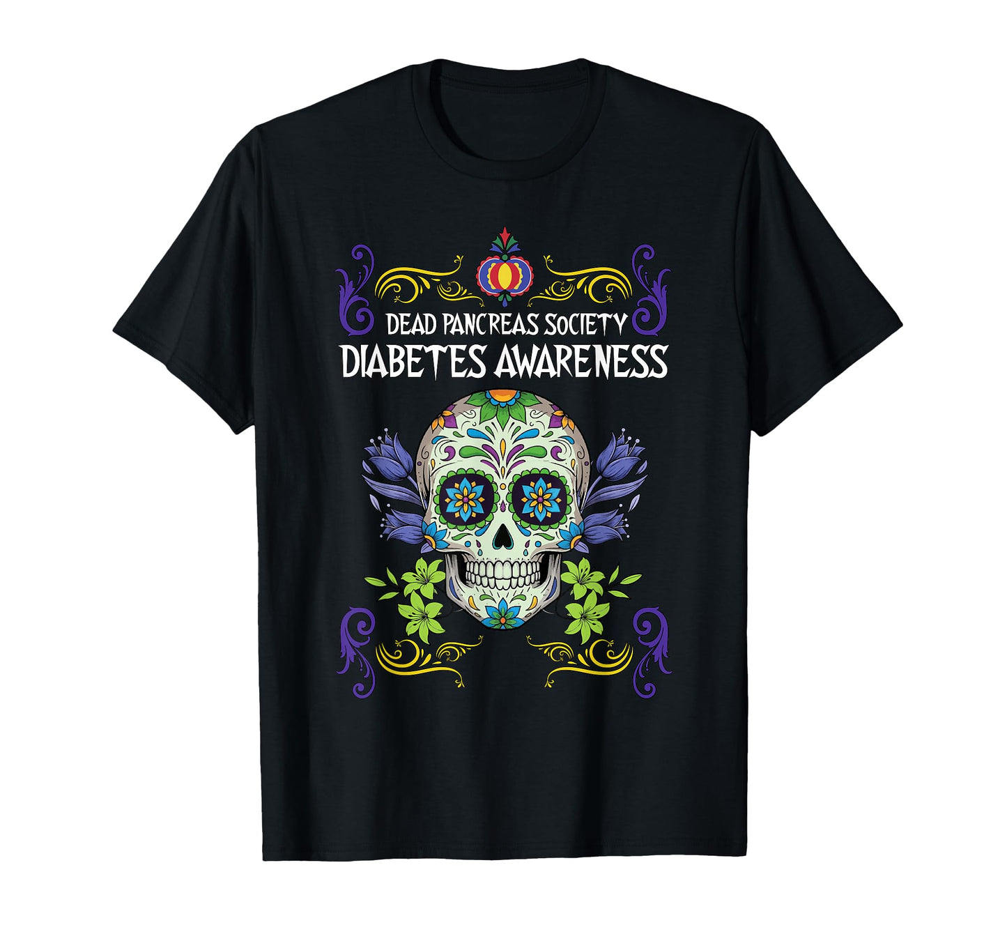 Dead Pancreas Society Diabetes Awareness Halloween T-Shirt