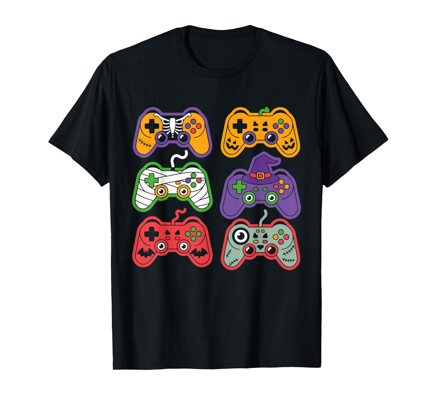 Halloween Skeleton Zombie Gaming Controllers Mummy T-Shirt