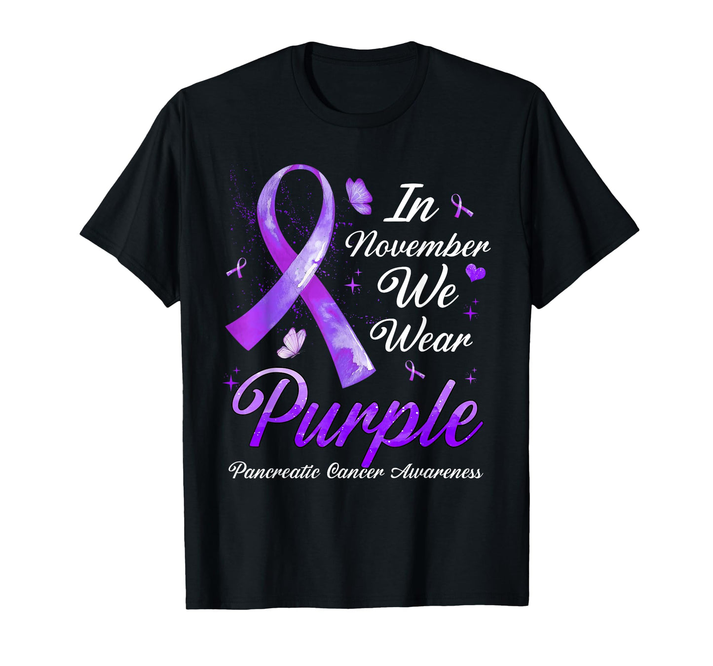 In November We Wear Purple Pancreatic Cancer Awareness T-Shirt
