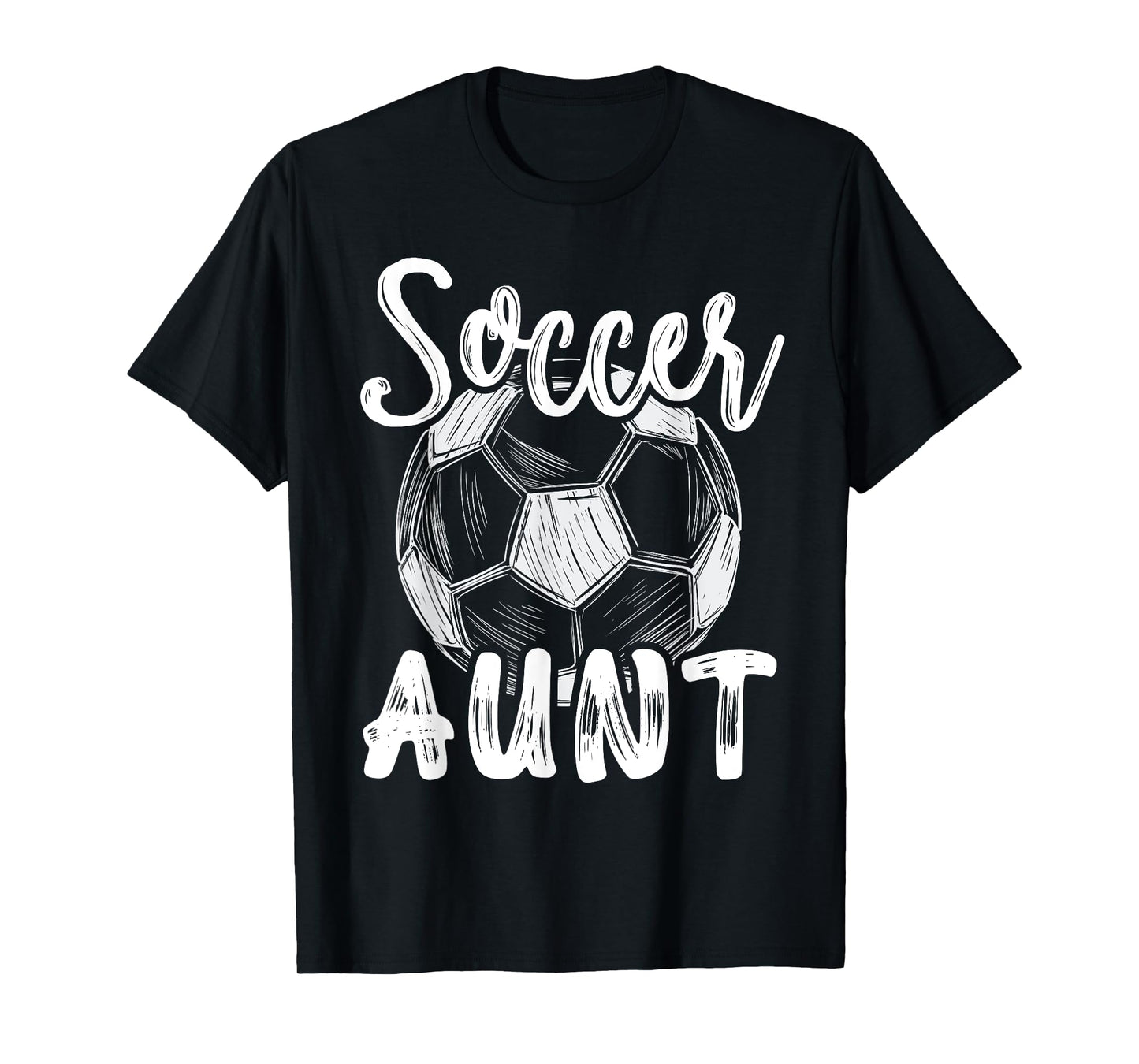 Soccer Aunt Women Family Matching Team Player Soccer Ball T-Shirt