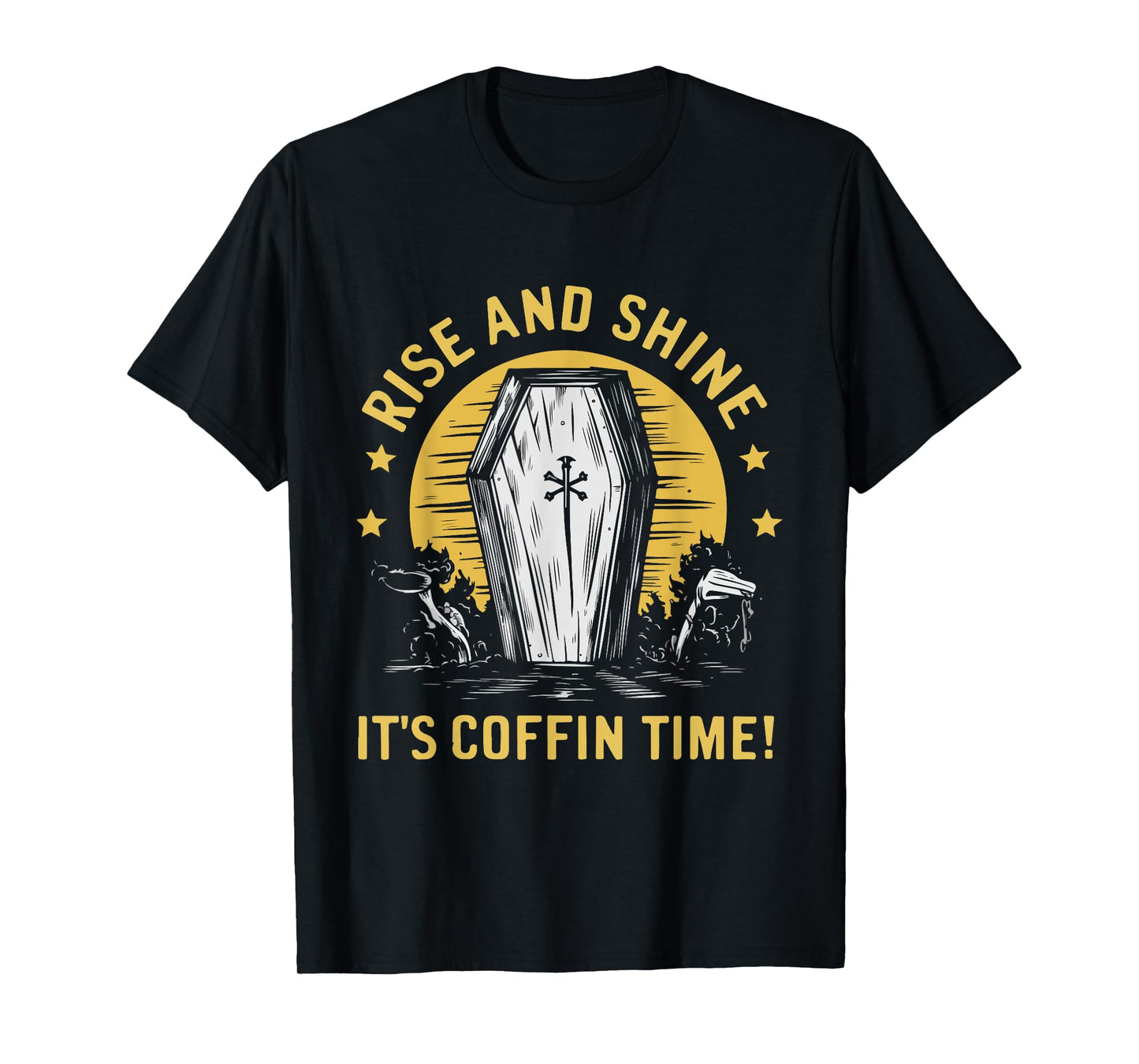Rising Coffin Humor Funny Casket Funeral Horror Costume T-Shirt