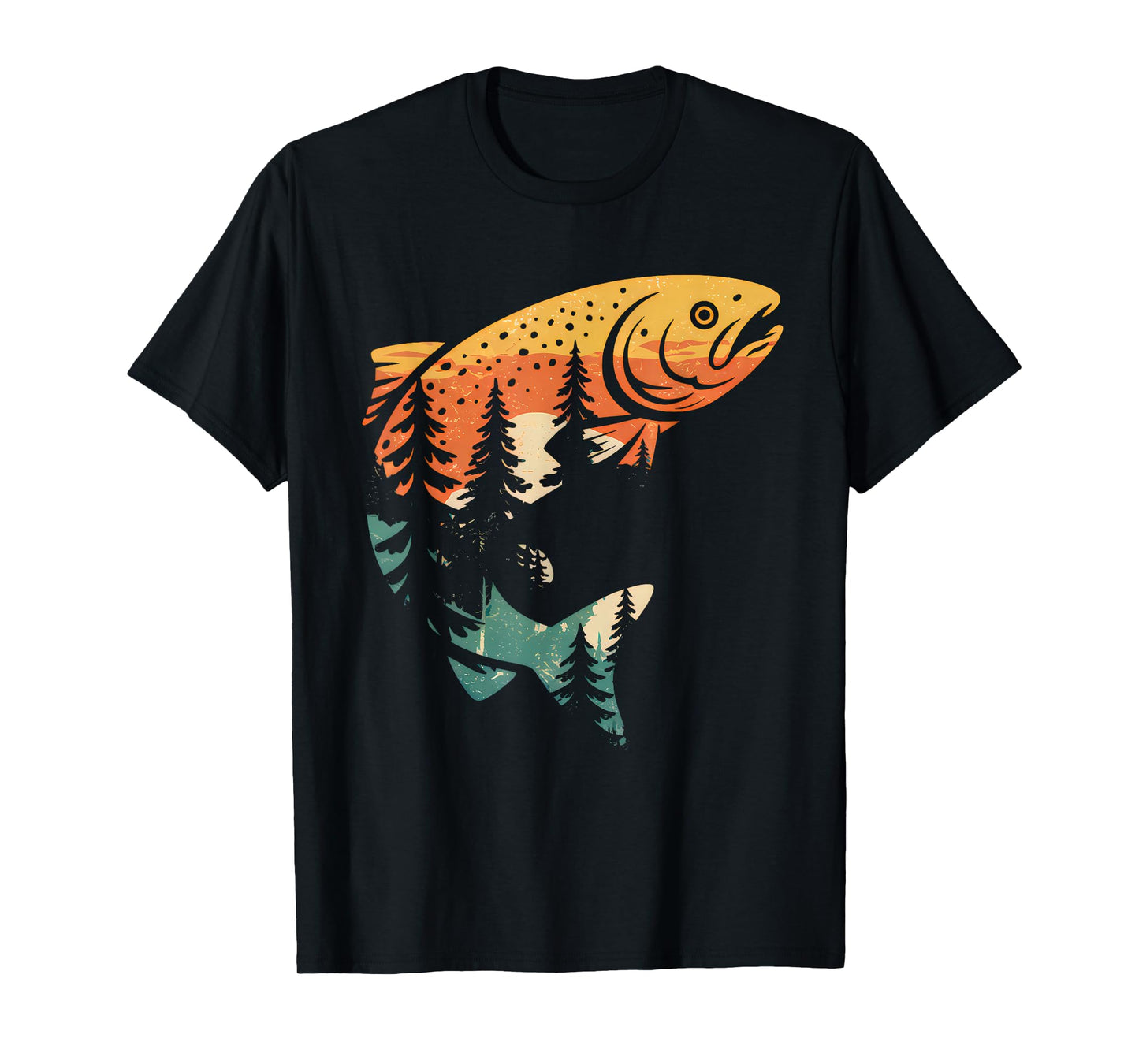 Trout Fly Fishing Outdoor Forest Nature Wildlife Fisherman T-Shirt
