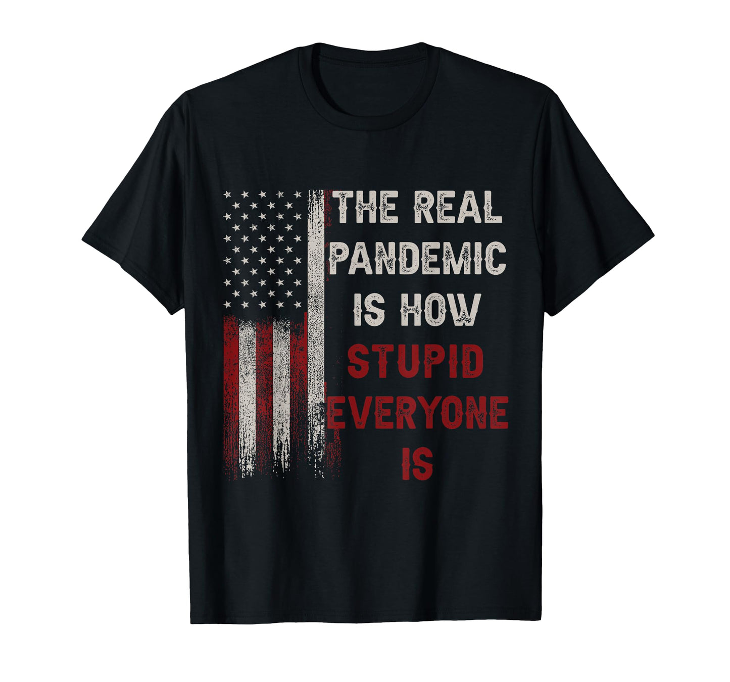 The Real Pandemic Is How Stupid Everyone Is 1776 Vintage T-Shirt