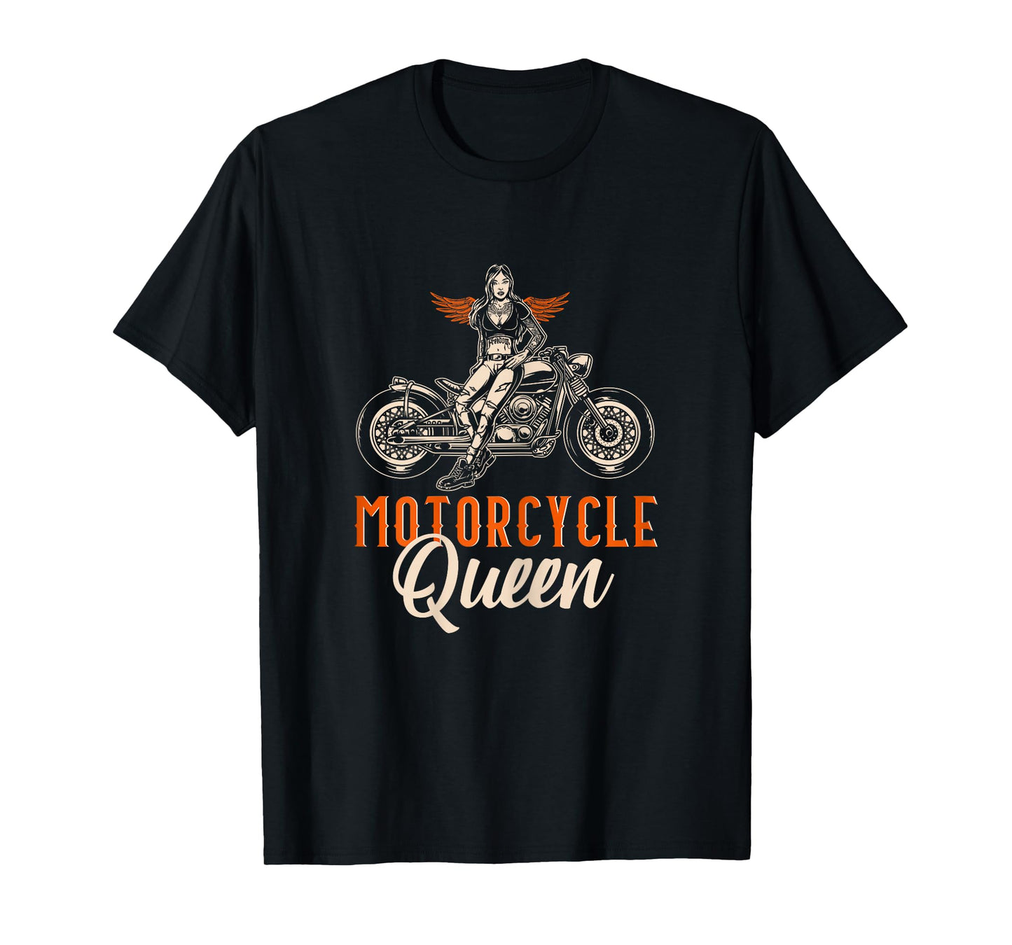 Motorcycle Queen Biker Girl Vintage Motorbike Biker Women T-Shirt