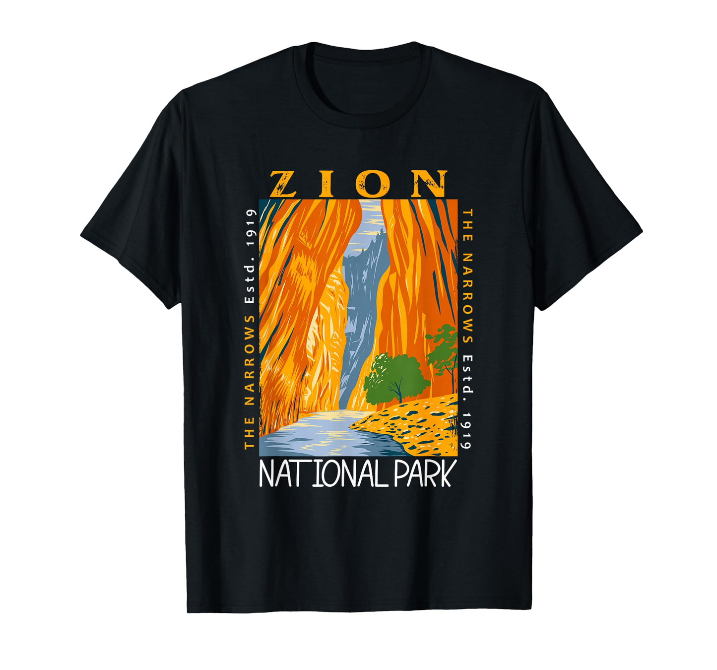 Zion National Park Utah Vintage The Narrows Vintage T-Shirt