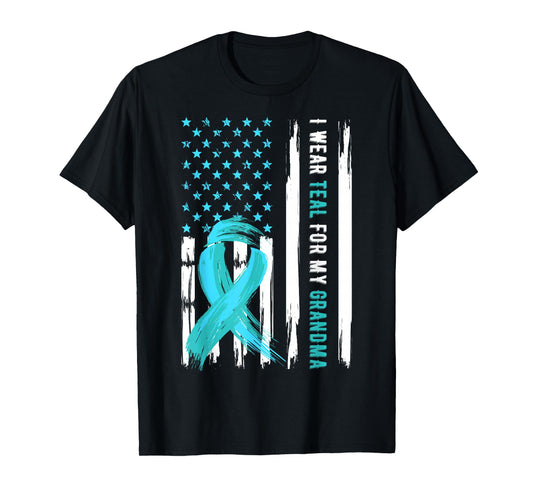 I Wear Teal For My Grandma Cervical Cancer Awareness T-Shirt