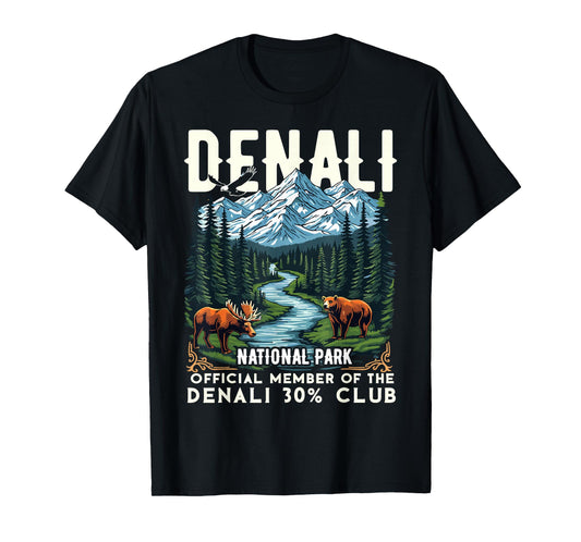 Denali 30% Club Shirt Alaska National Park Souvenir T-Shirt