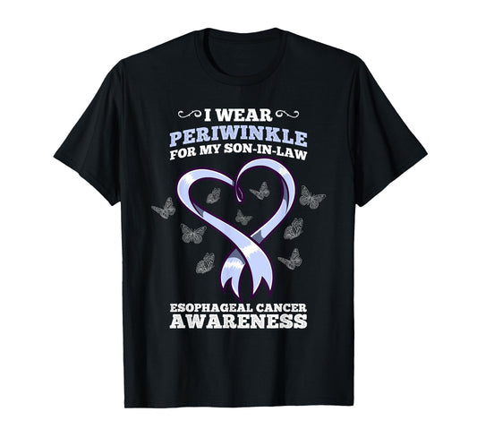 I Wear Periwinkle Son In Law Esophageal Cancer Awareness T-Shirt