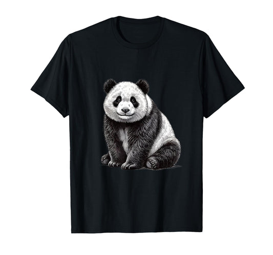 Cute Panda Illustration T-Shirt
