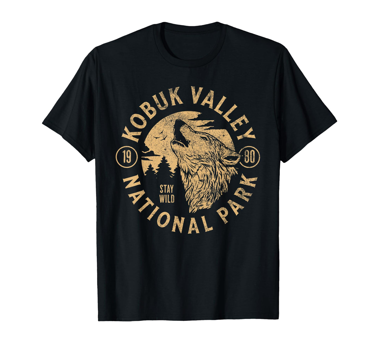 Kobuk Valley Alaska Wolf Nature Hike Outdoors Vintage T-Shirt