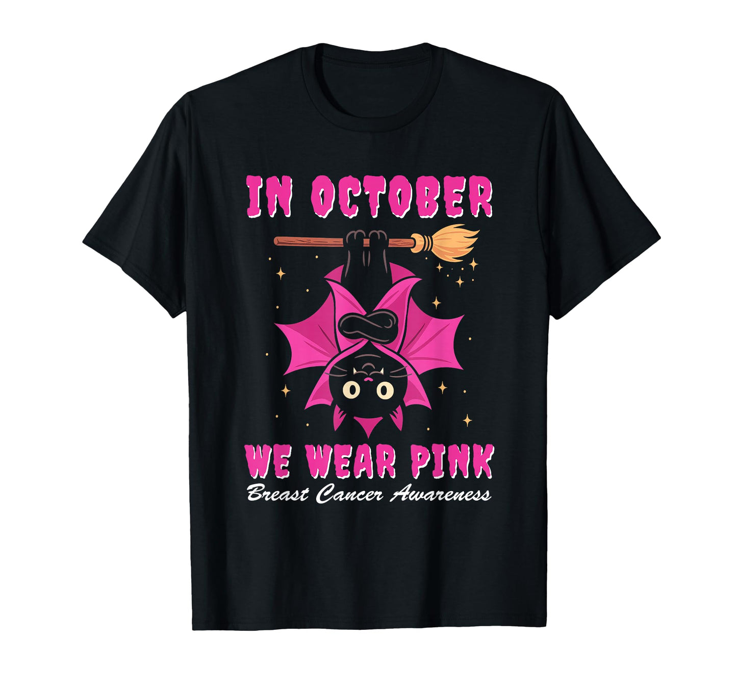 In October We Wear Pink Shirt Breast Cancer Halloween T-Shirt