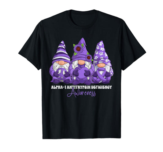 Alpha-1 Antitrypsin Deficiency Awareness Month Purple Ribbon T-Shirt