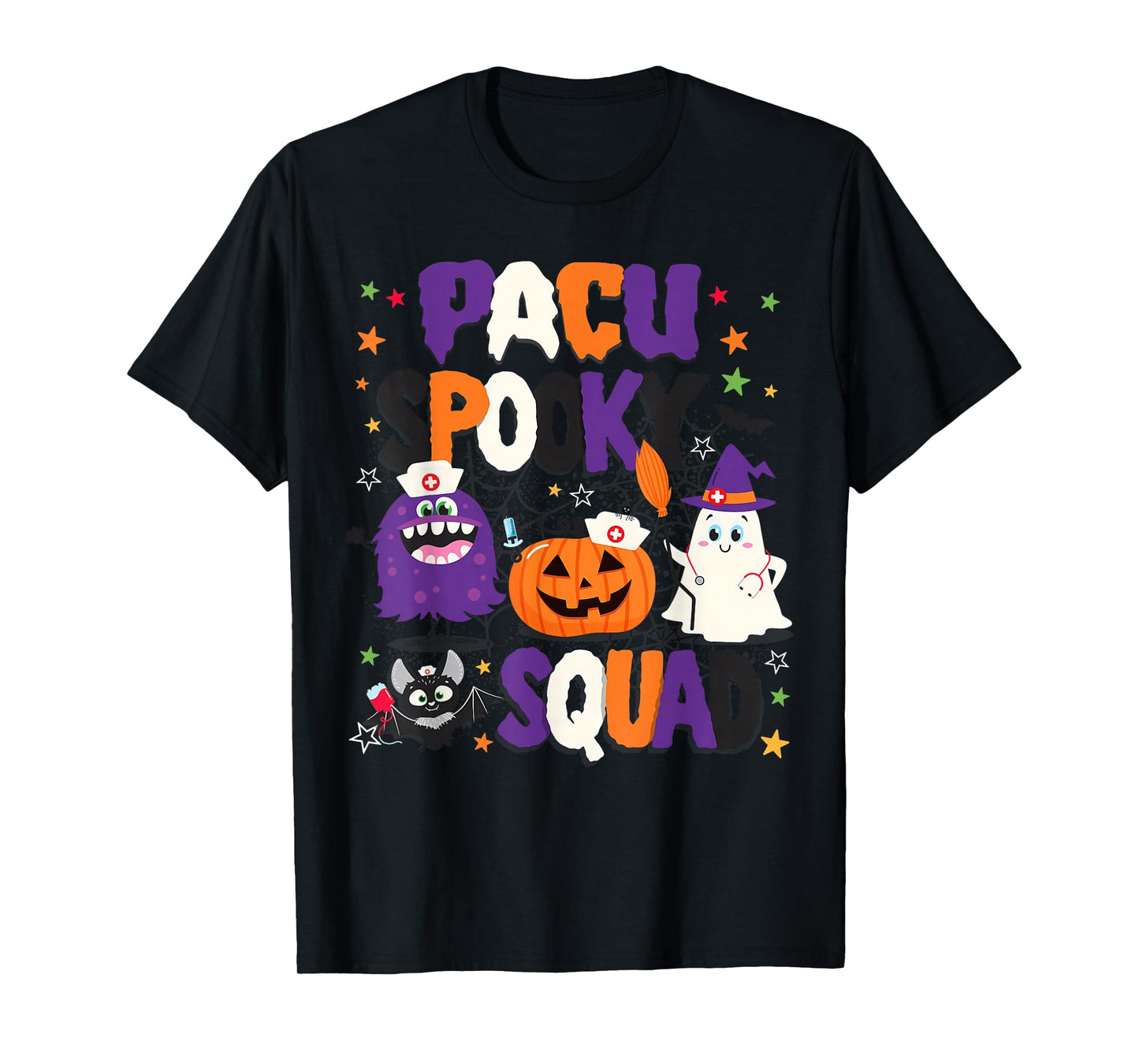 Pacu Halloween Shirt Spooky Pacu Squad Pacu Nurse T-Shirt