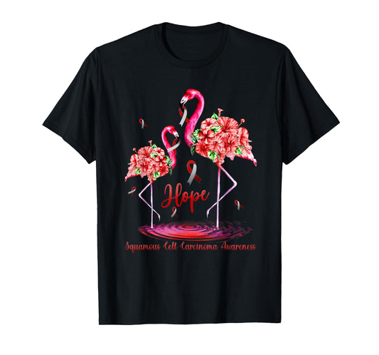 Flamingo Squamous Cell Carcinoma Awareness T-Shirt