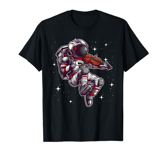 Cool Violin Player Astronaut For Men Women Viola Music Lover T-Shirt