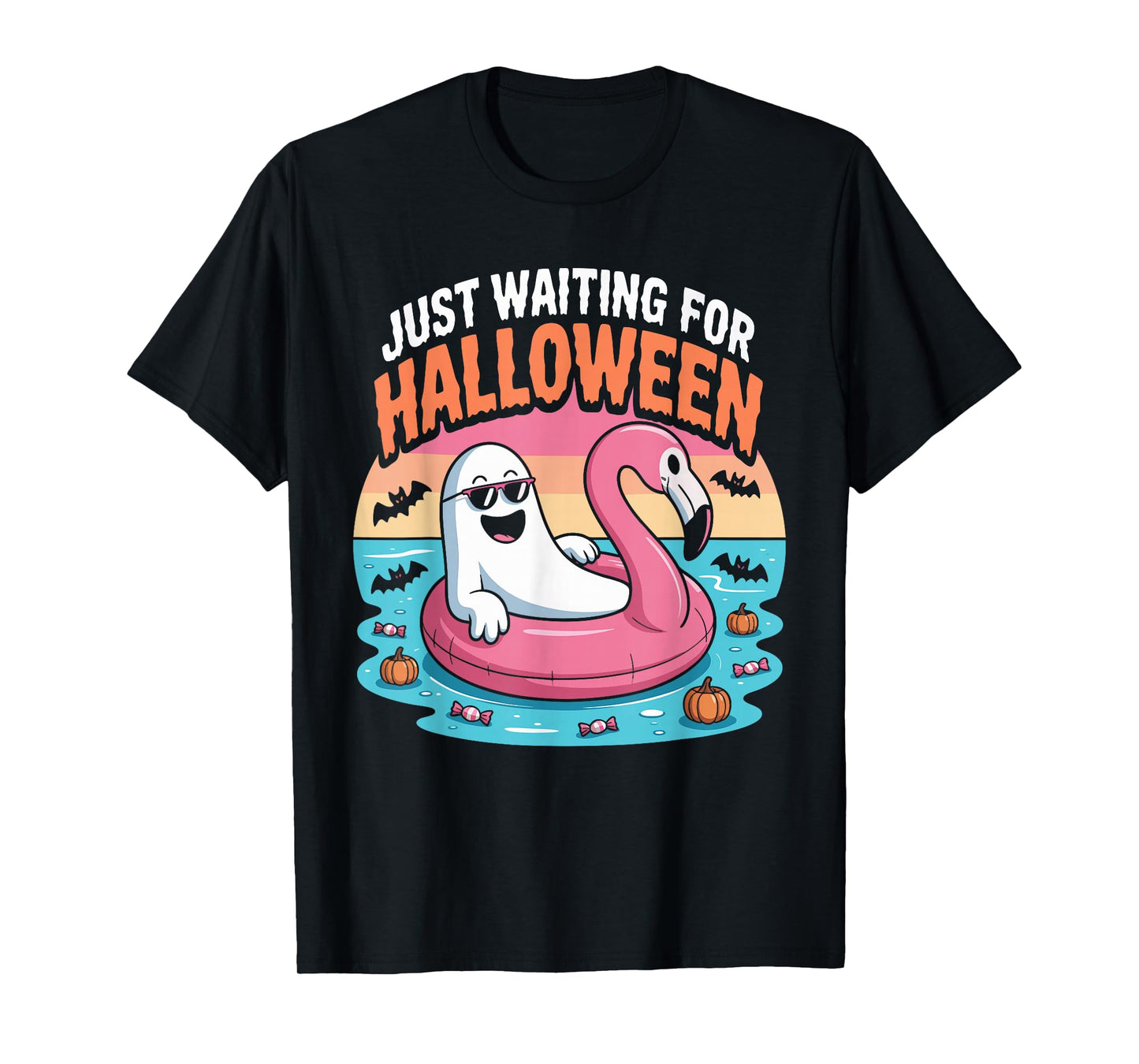 Spooky Summer Boo Ghost Just Waiting for Halloween T-Shirt