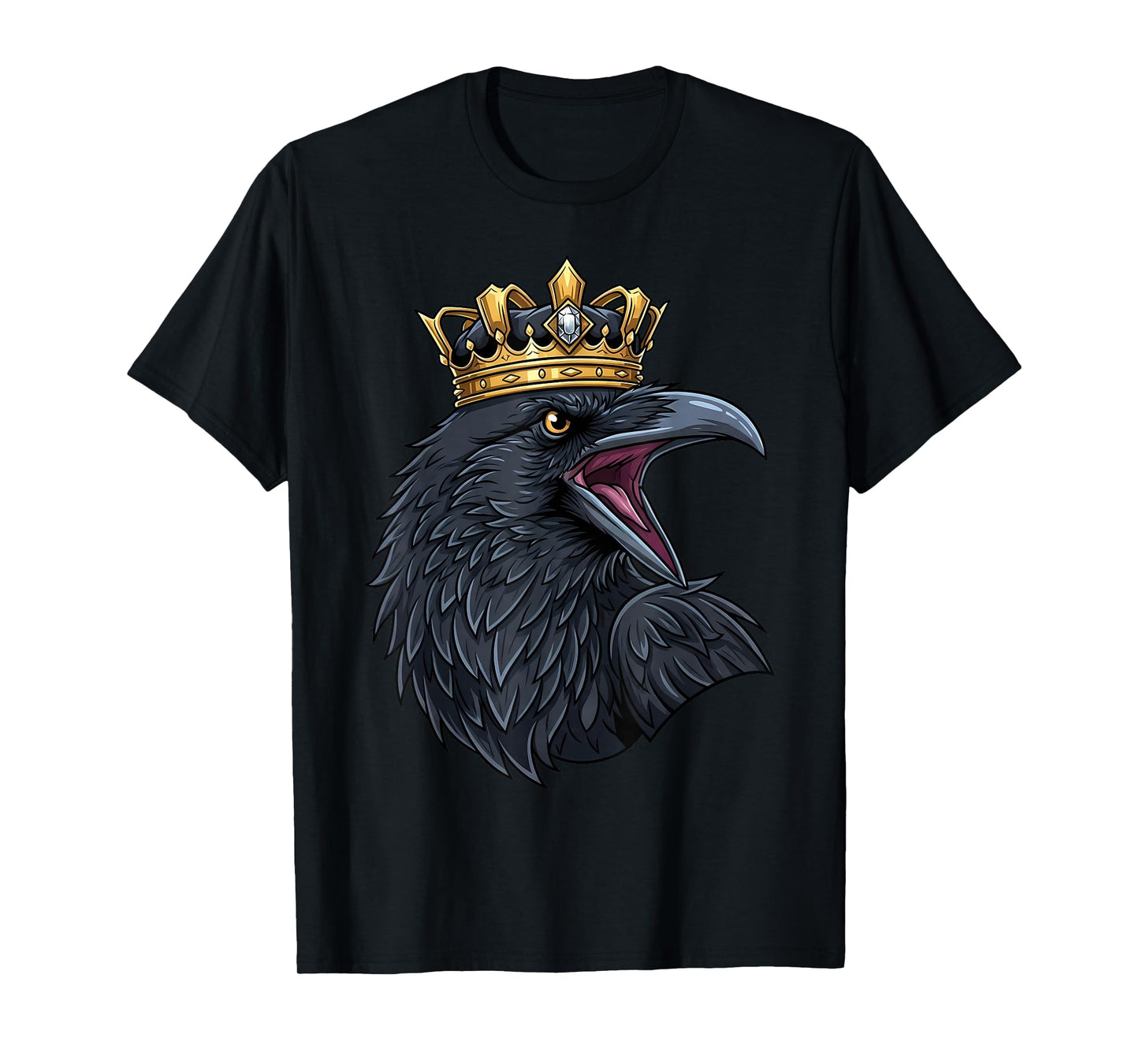 F-Caw-F Crow Black Raven Crown Funny Adult FCAWF Bird Lover T-Shirt