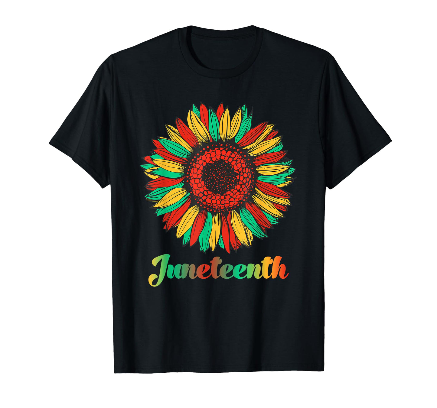 Sunflower Fist Juneteenth Black History African American T-Shirt