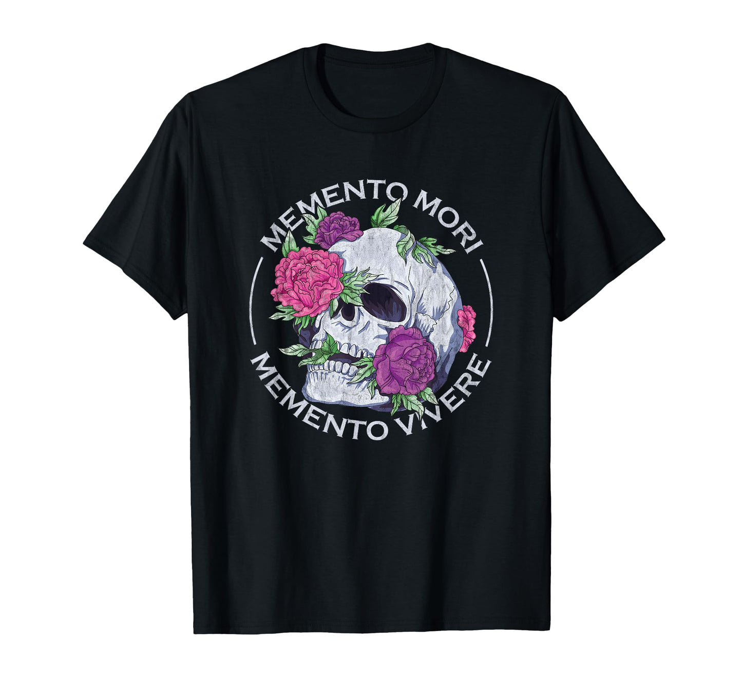 Memento Mori Memento Vivere Latin Stoic Saying T-Shirt