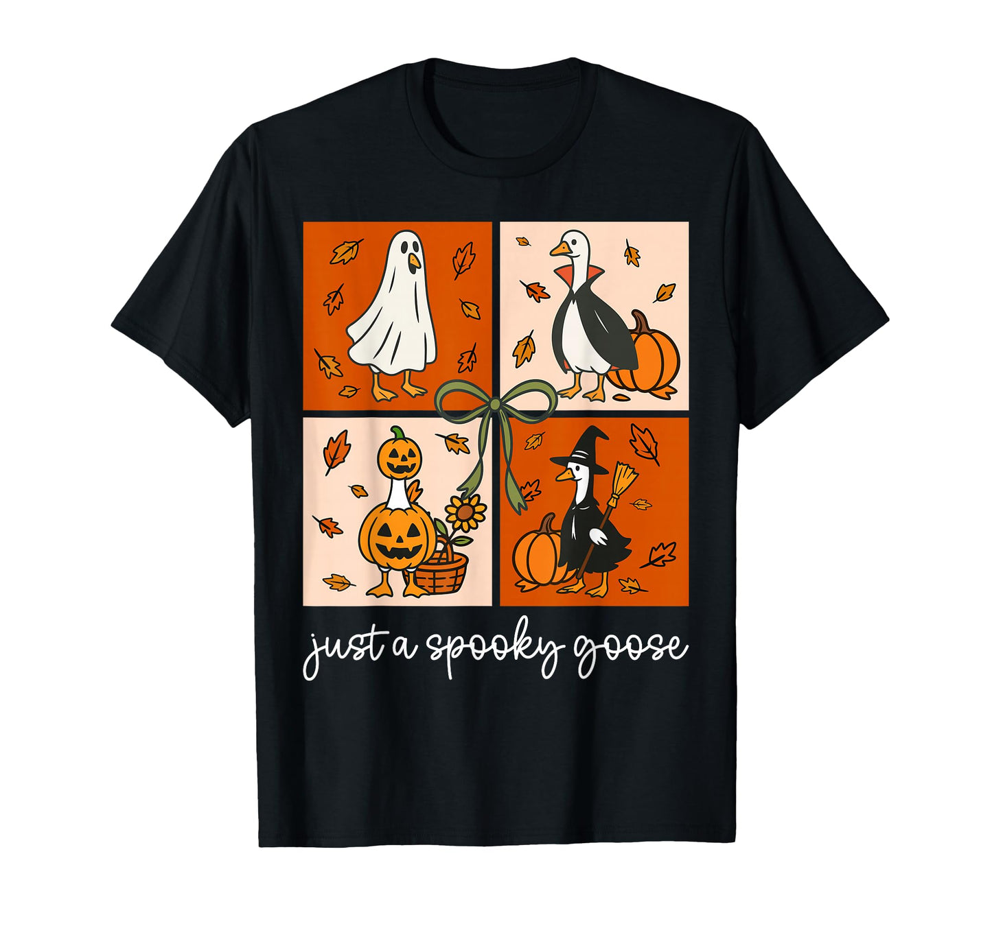 Just A Spooky Goose Halloween Silly Goose Funny Halloween T-Shirt