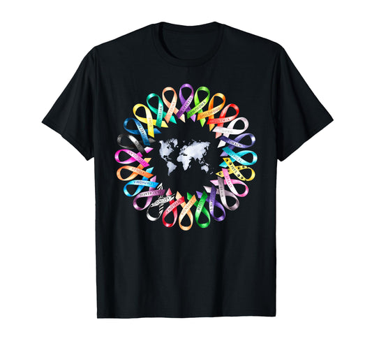 Cancer Sucks In Every Color Shirt Caner Ribbon Colors T-Shirt