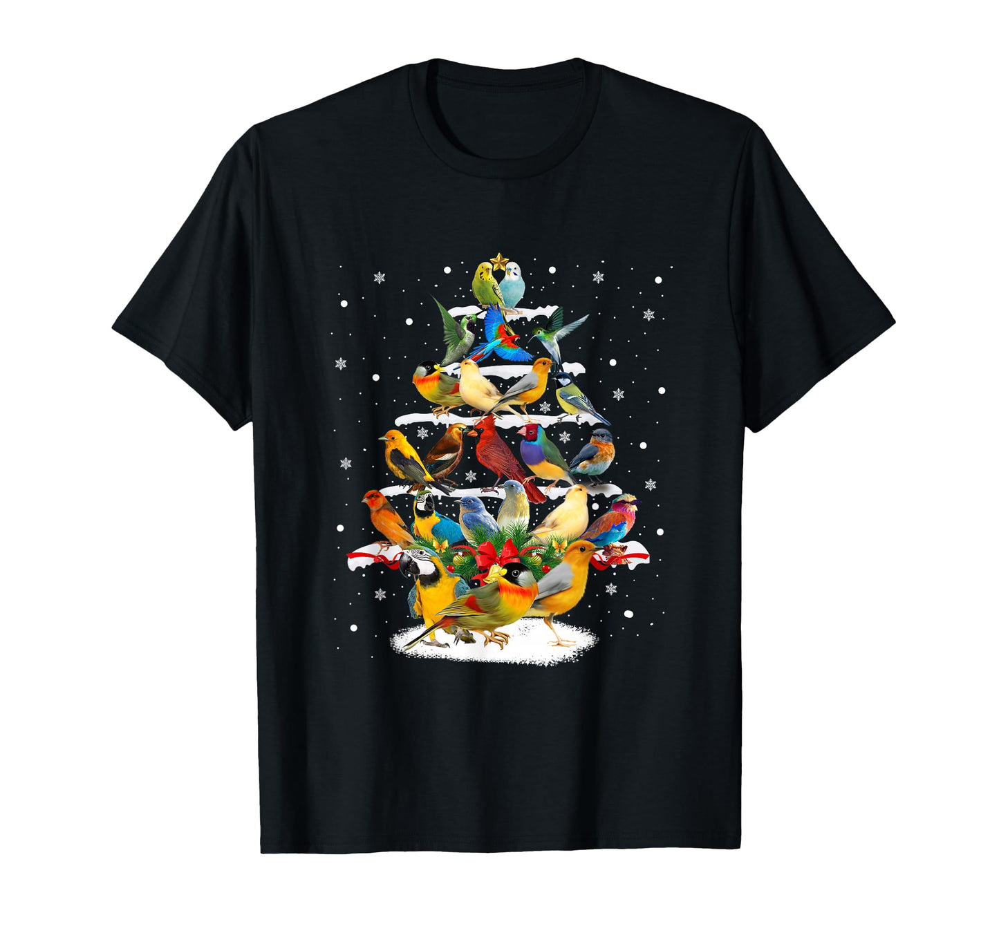 Birds Christmas Tree T-Shirt