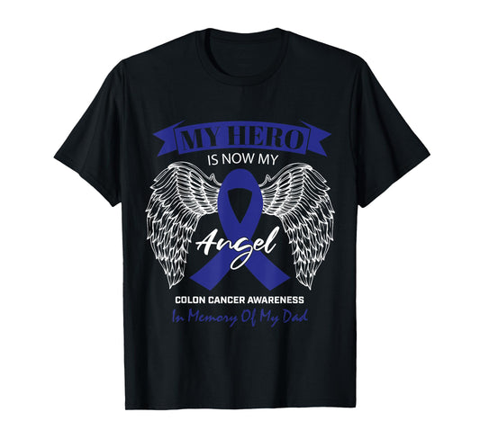 Products Angel In Memory Of My Dad Colon Cancer Awareness T-Shirt