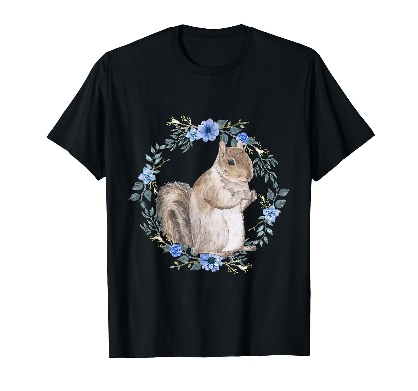 Flower Circle Squirrel T-Shirt