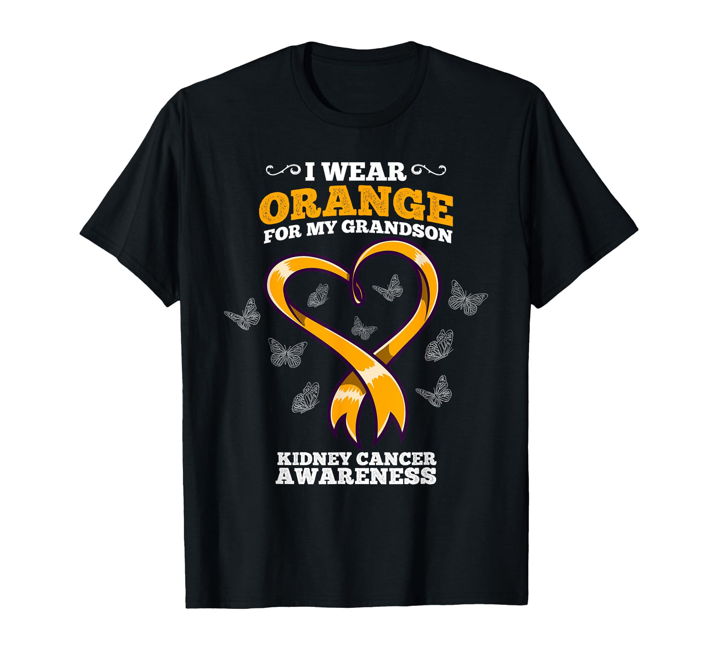 I Wear Orange For My Grandson Kidney Cancer Awareness T-Shirt