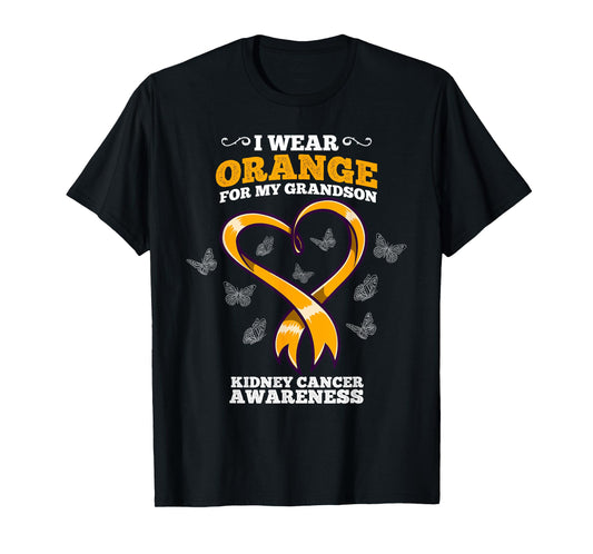 I Wear Orange For My Grandson Kidney Cancer Awareness T-Shirt