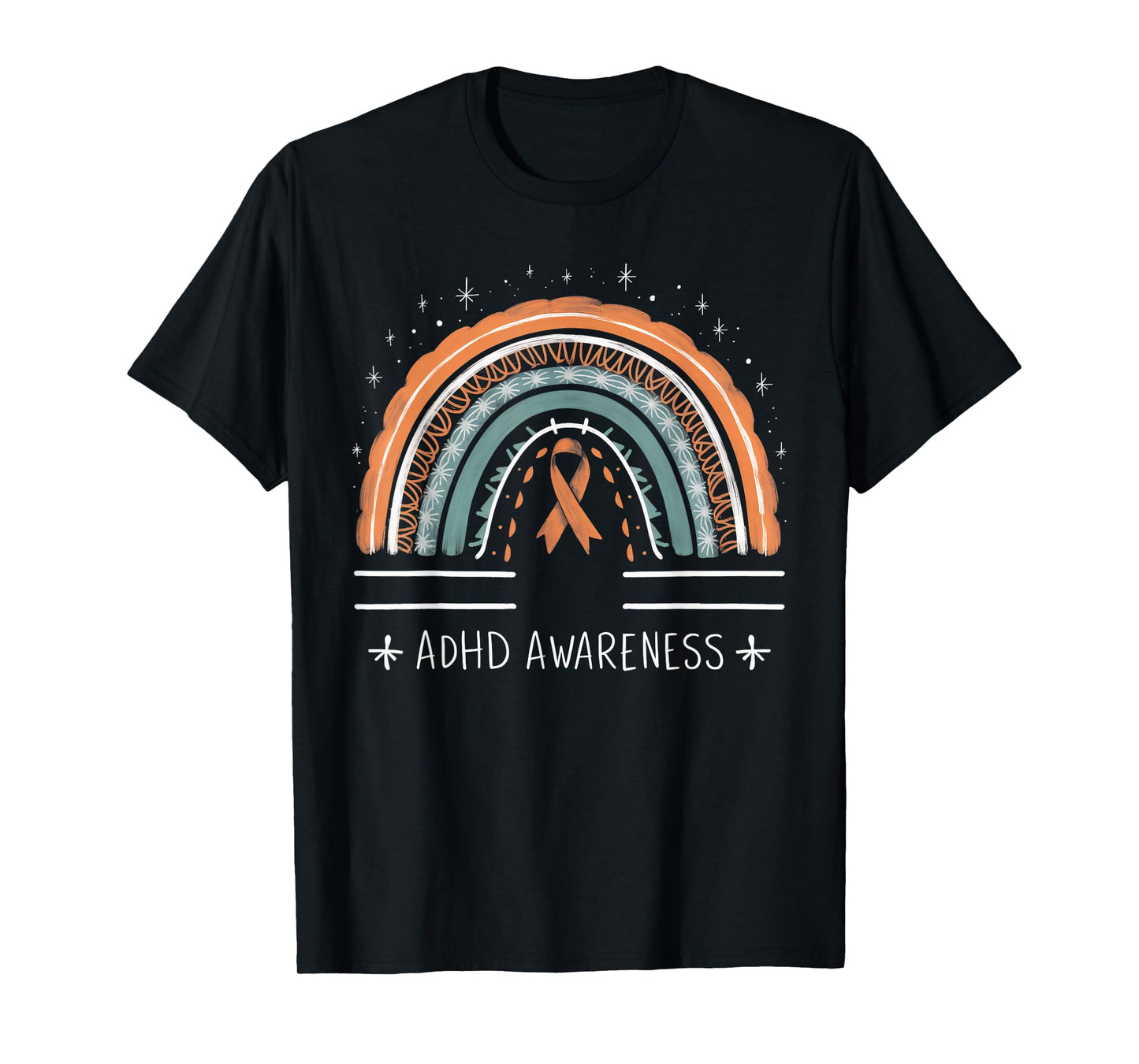 Orange Leopard Rainbow for ADHD Neurodiversity Awareness T-Shirt