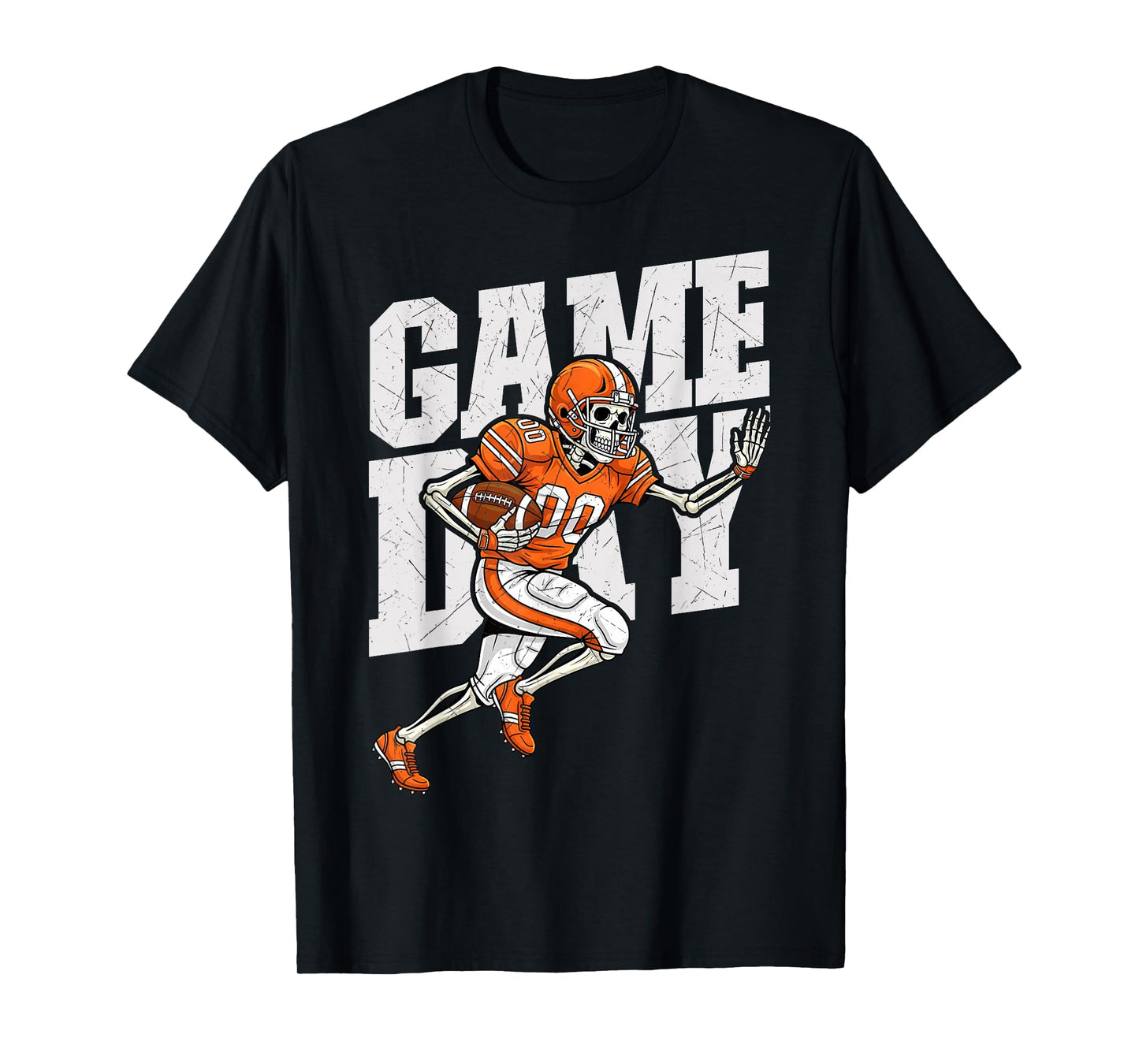 Game Day Skeleton Football Running Back Player Sports Fan T-Shirt