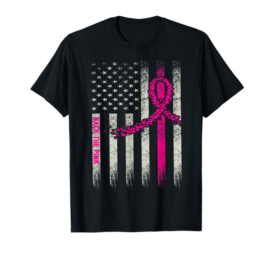 Back The Pink Breast Cancer Awareness Flag Toddler Women Men T-Shirt