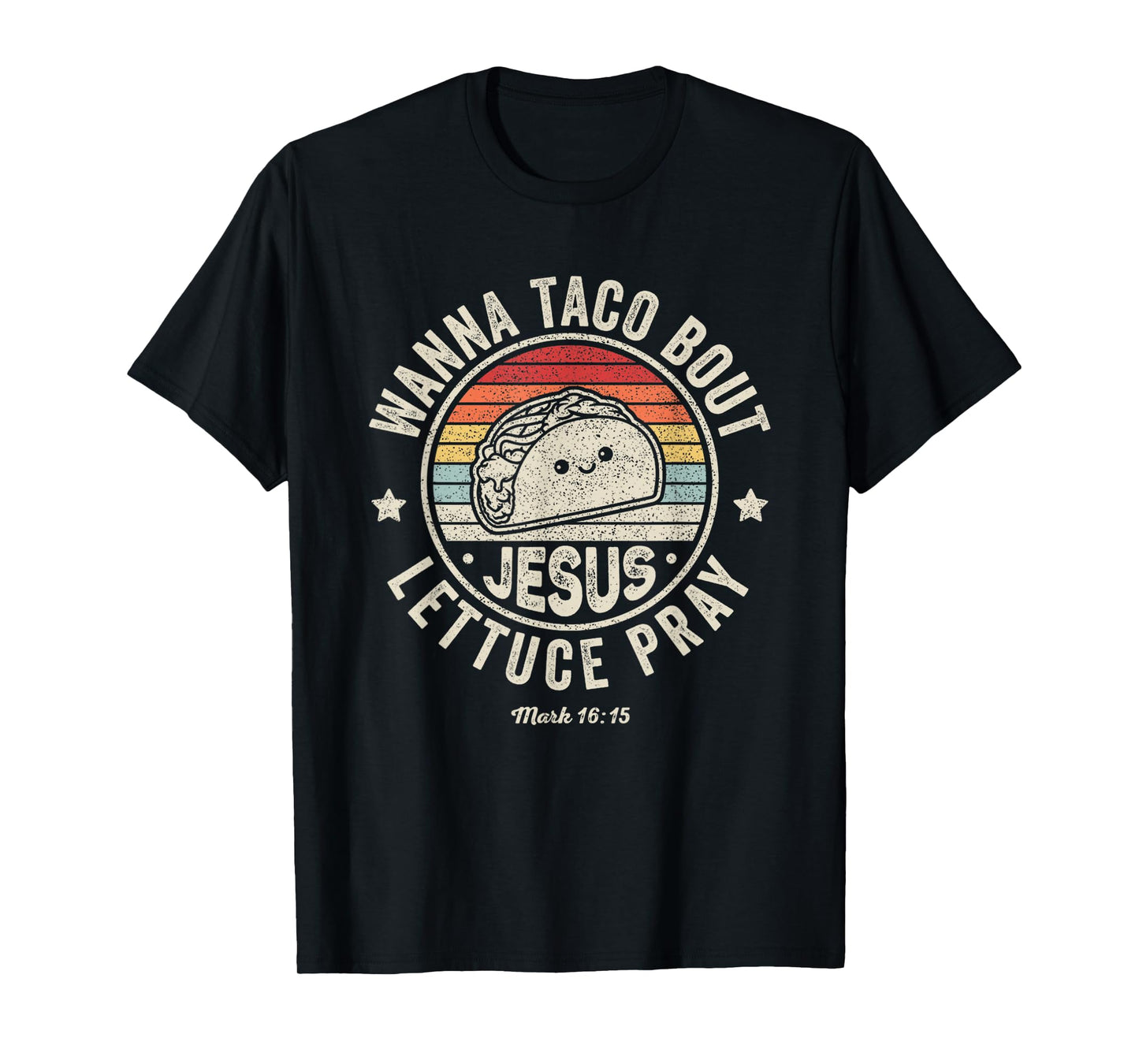 Christian Taco Retro Wanna Taco Bout Jesus Cinco de Mayo T-Shirt
