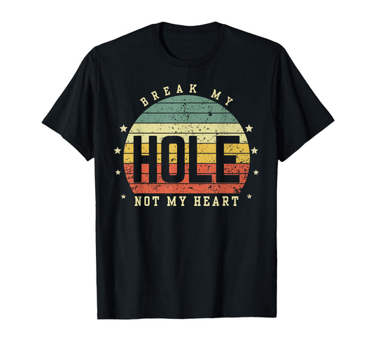 Break my Hole not my Heart funny Quote Sunset LGBT Gift T-Shirt