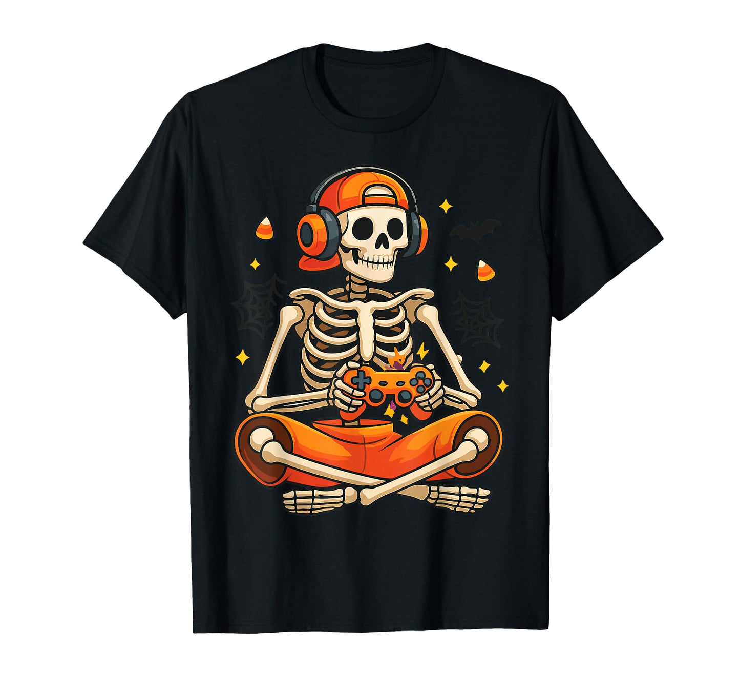 Gamer Skeleton Halloween Gaming Funny Boys Costume T-Shirt