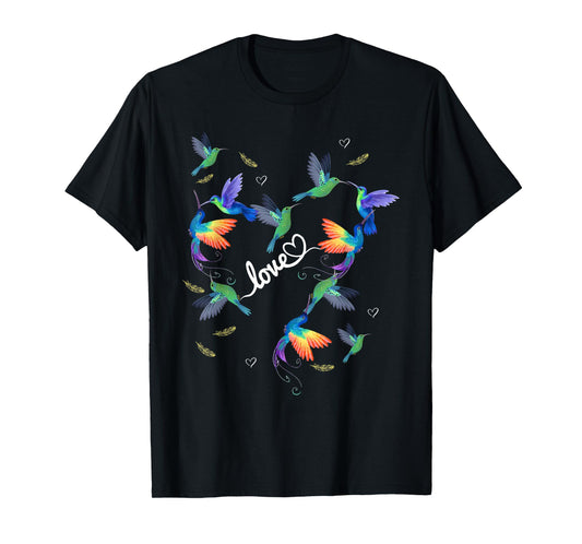 Heart LOVE Hummingbird Lover For Women T-Shirt