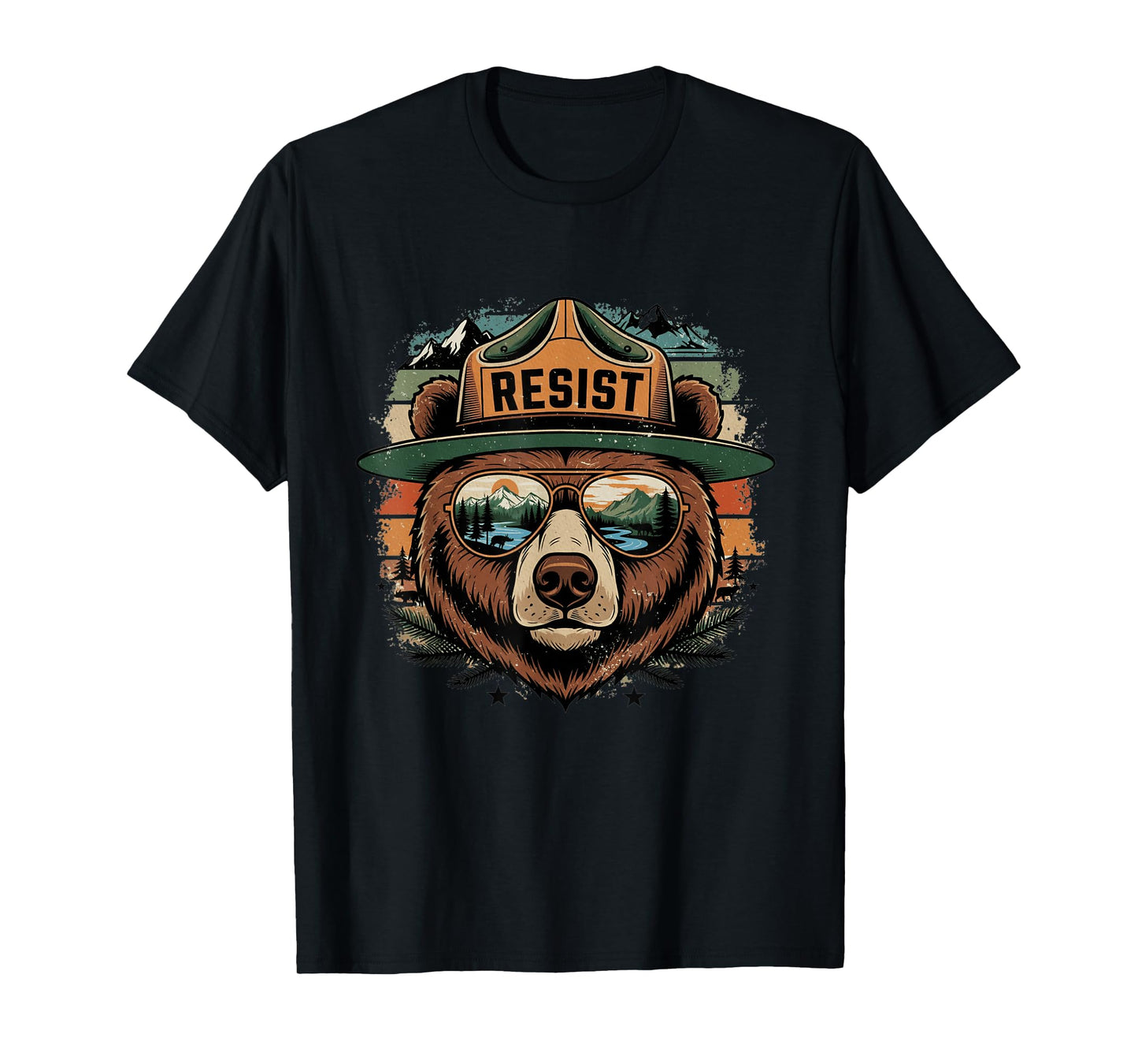 Resist Save National Parks Protect Hiking Camping T-Shirt