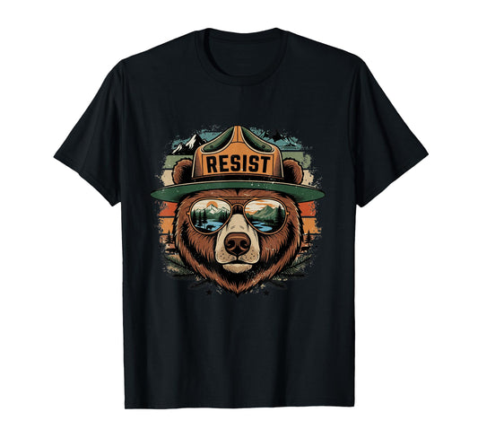 Resist Save National Parks Protect Hiking Camping T-Shirt