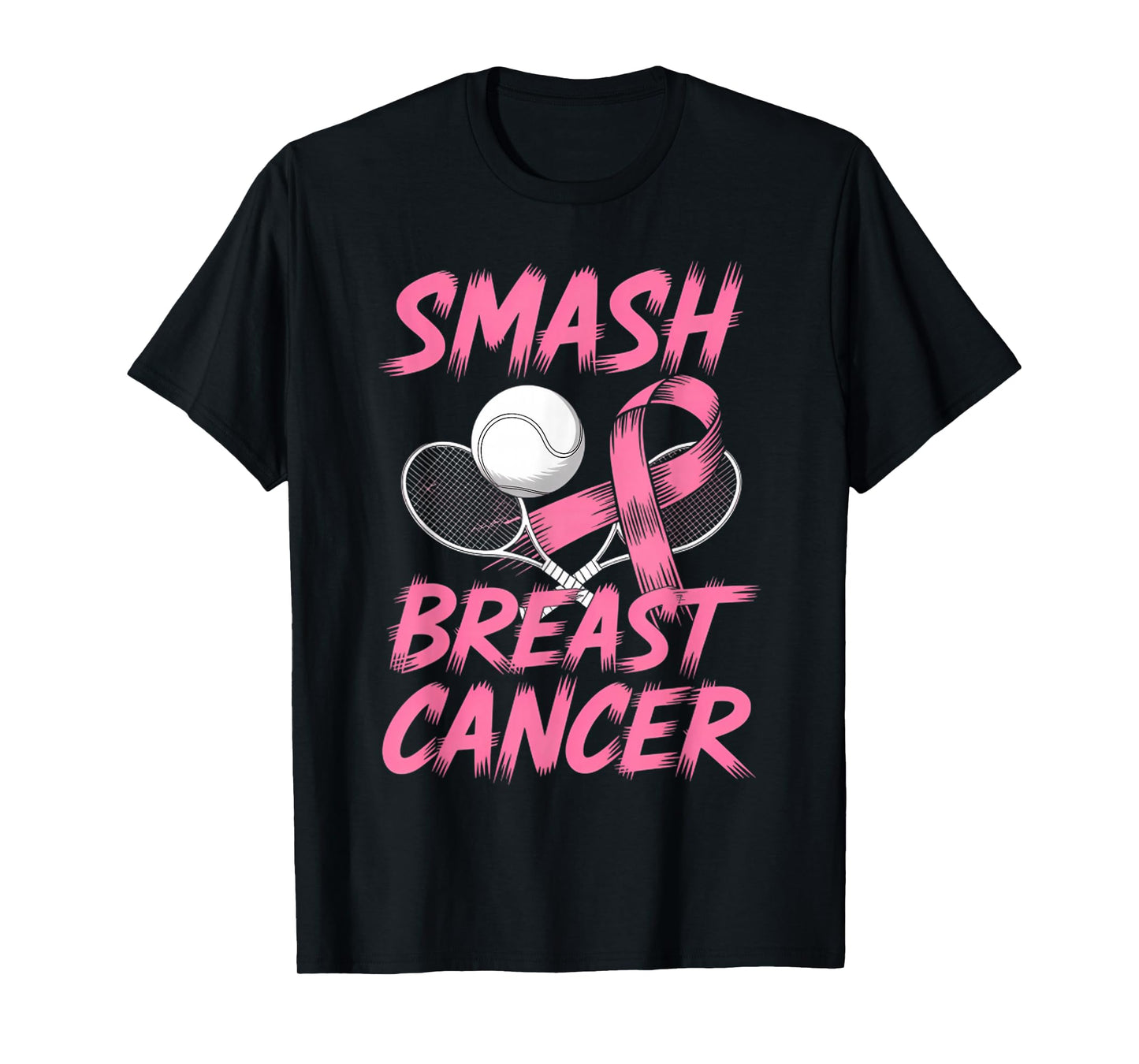 Smash Breast Cancer Awareness Tennis T-Shirt