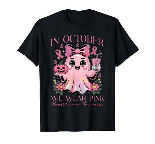 Breast Cancer Awareness for Pink October and Halloween T-Shirt