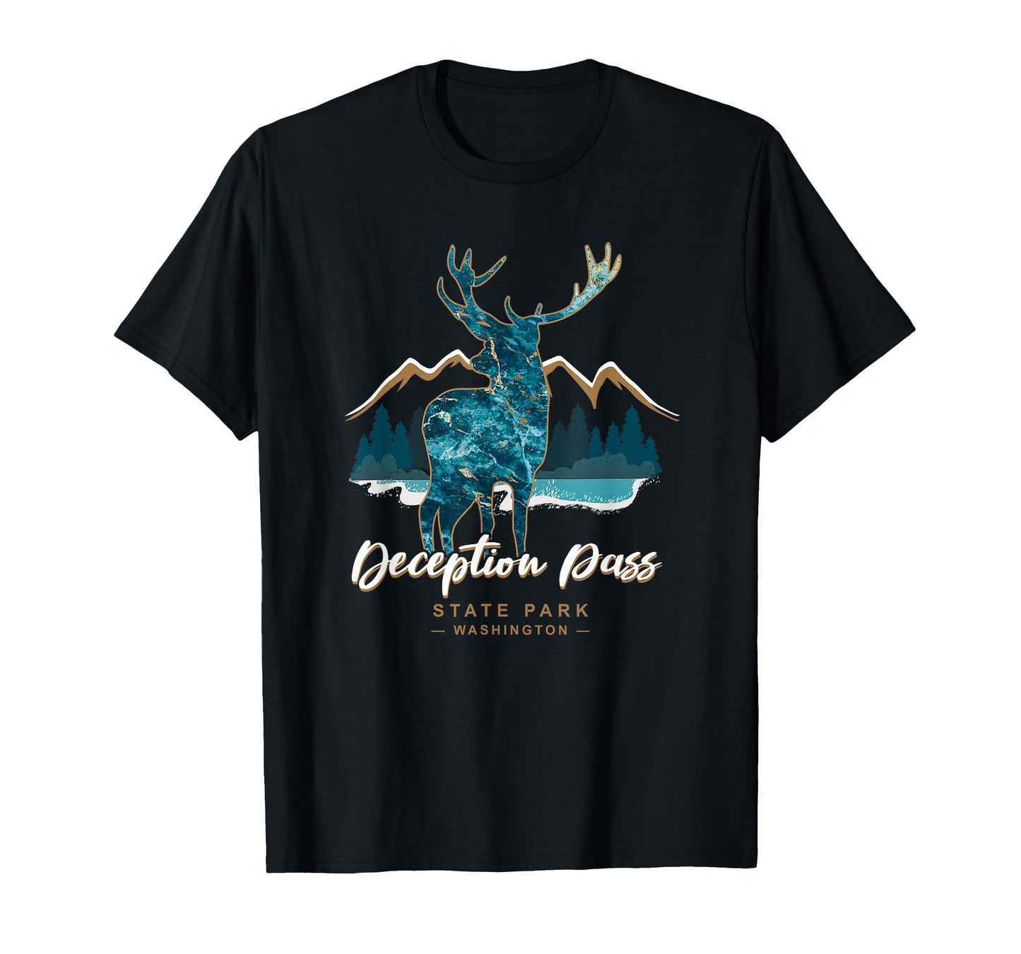 Deception Pass State Park Oak Harbor Washington USA Camping T-Shirt
