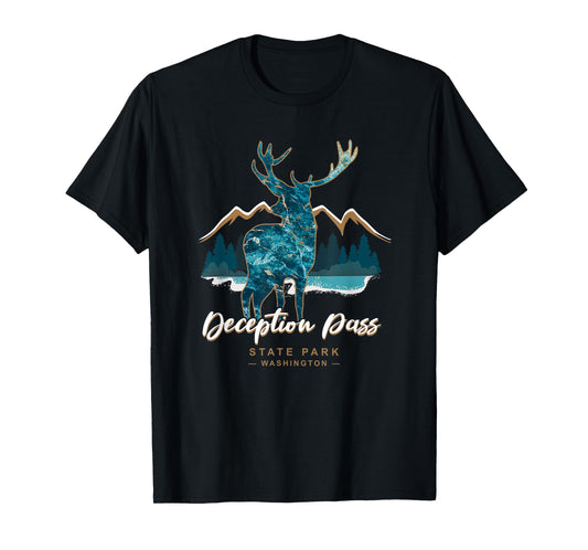 Deception Pass State Park Oak Harbor Washington USA Camping T-Shirt