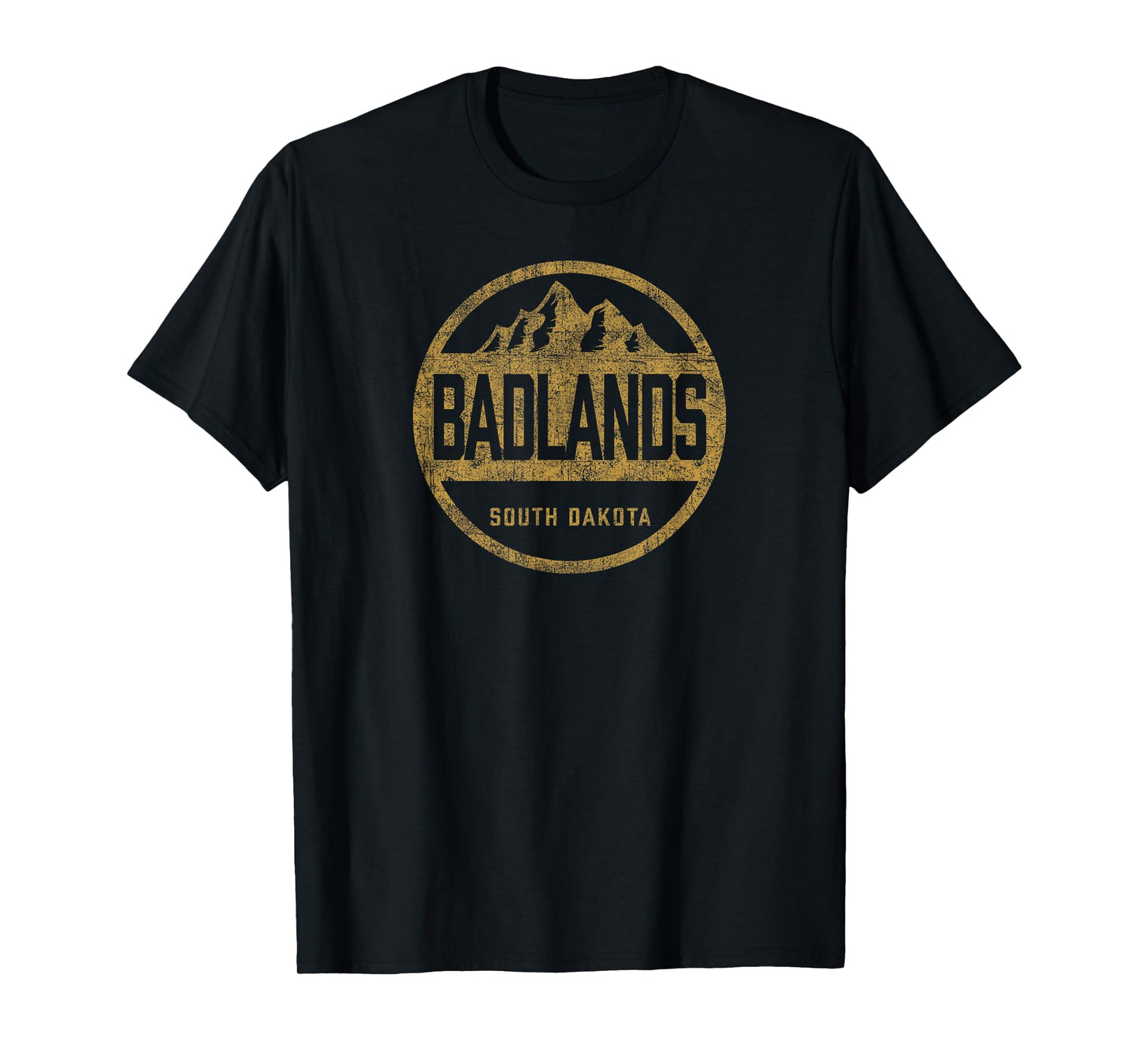 Retro Badlands South Dakota National Park Women Men Hiking T-Shirt