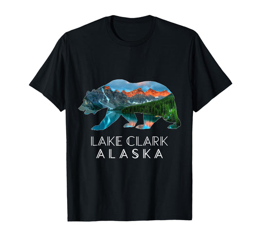 Alaska Lake Clark Bear Beautiful Lake & Mountain Scene T-Shirt