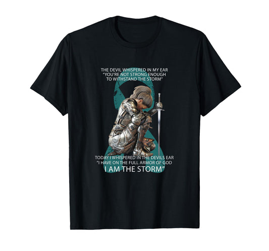 I Am The Storm Mom Sister Women Ovarian Cancer Awareness T-Shirt
